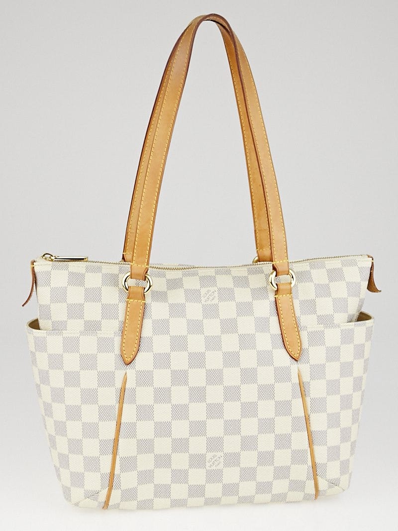 Louis Vuitton Vintage White Damier Azur Coated Canvas Tote Bag, Best Price  and Reviews
