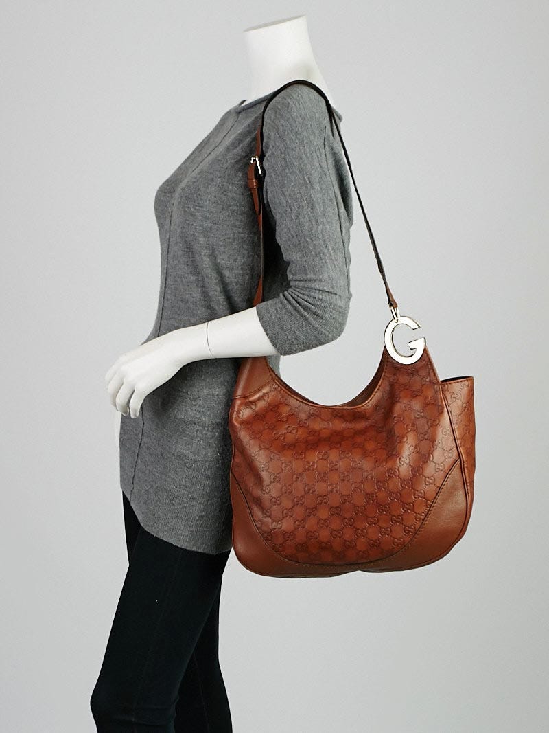 Gucci Brown Guccissima Leather Charlotte Hobo Bag Yoogi s Closet