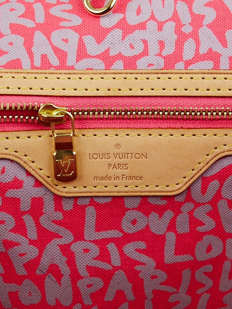 Louis Vuitton Limited Edition Neverfull Monogram Graffiti Fuchsia Stephen  Sprouse - SOLD