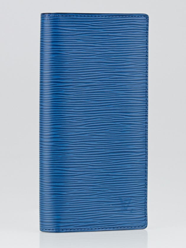 Louis Vuitton Bleu Celeste Epi Leather Brazza Wallet