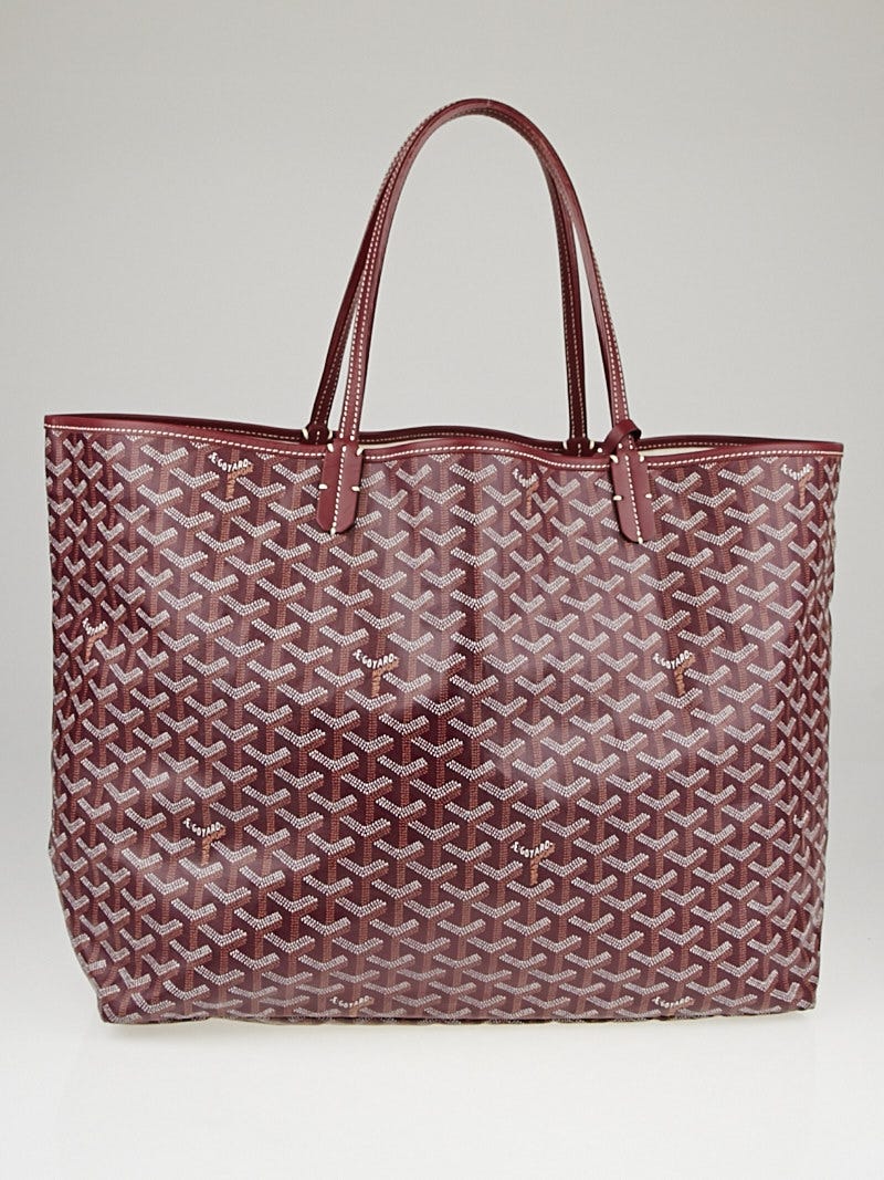 Goyard Burgundy Chevron Print Coated Canvas St. Martin Bag - Yoogi's Closet