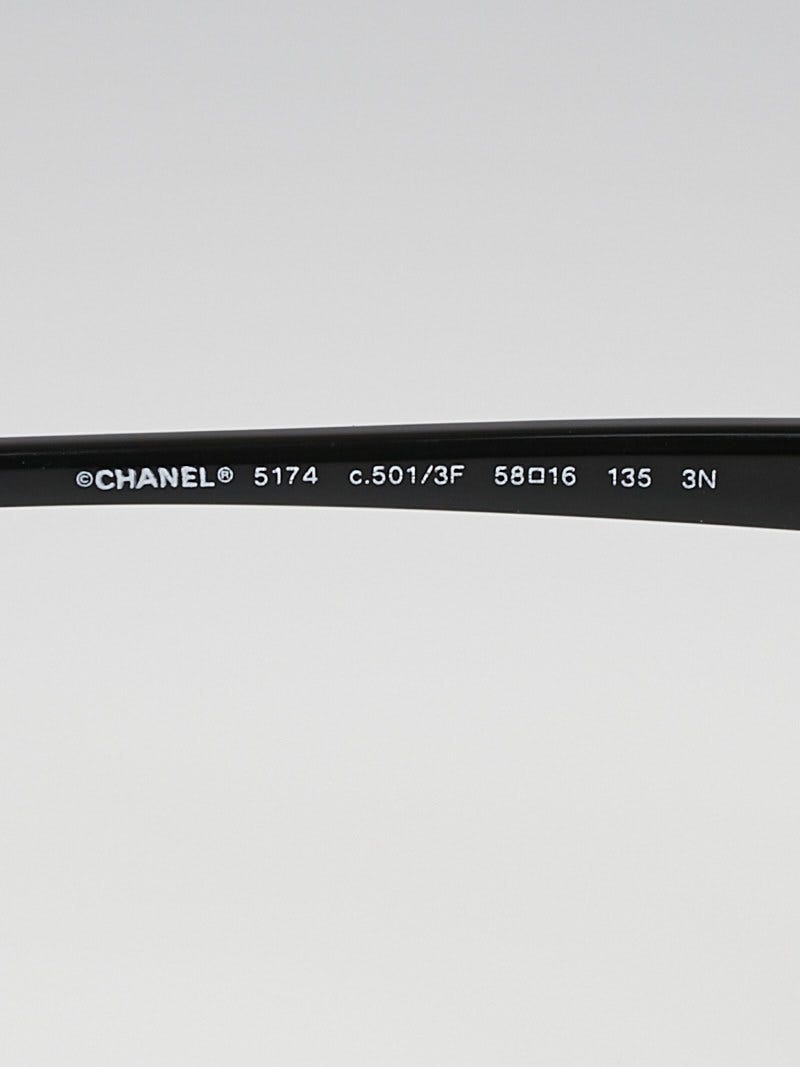 Chanel Black Frame Oversized CC Sunglasses-5174 | Yoogi's Closet