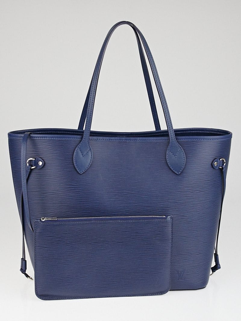 Louis Vuitton Blue Epi Leather Neverfull MM Louis Vuitton