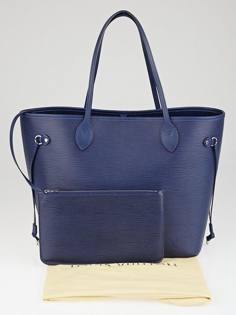 Louis Vuitton Indigo Epi Leather Neverfull MM Bag | Yoogi's Closet