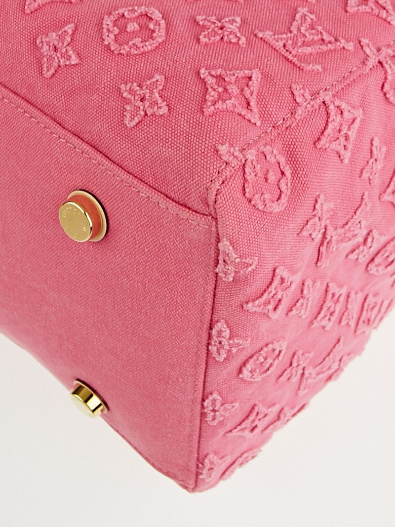 Louis Vuitton Pink Denim Monogram Stone Neverfull MM Bag - Yoogi's Closet