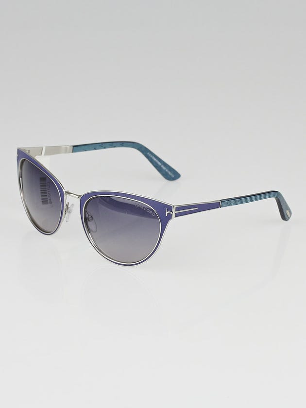 Tom Ford Indigo Blue Nina Cat Eye Sunglasses-TF373