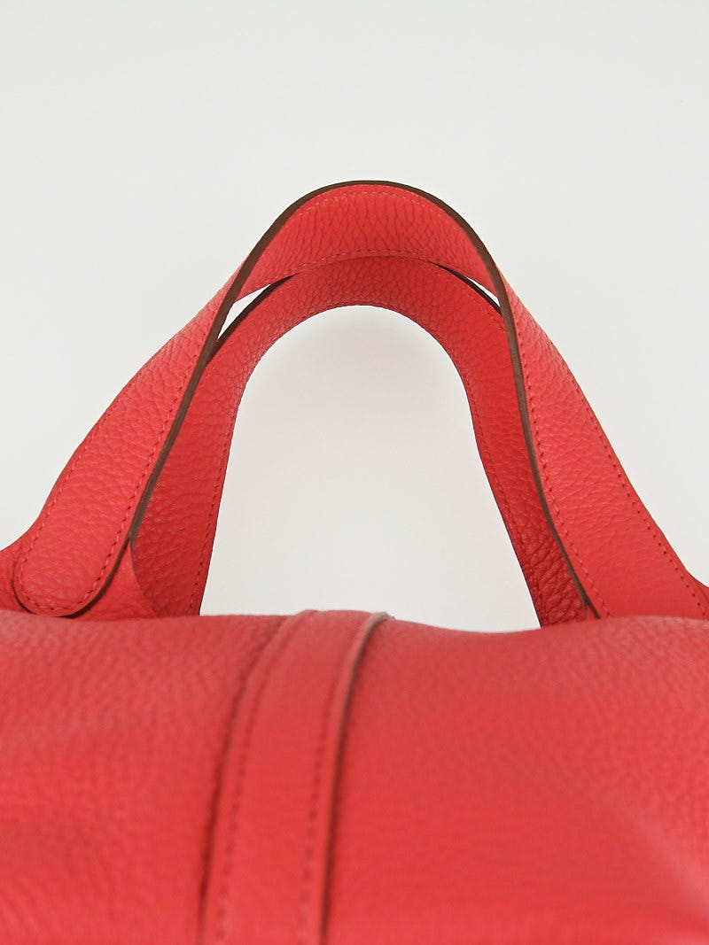 Hermes Rose Jaipur Clemence Leather Picotin Lock PM Bag - Yoogi's