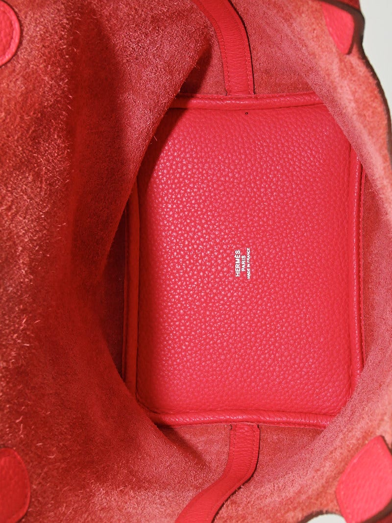Hermes Rose Jaipur Clemence Leather Picotin Lock PM Bag - Yoogi's Closet