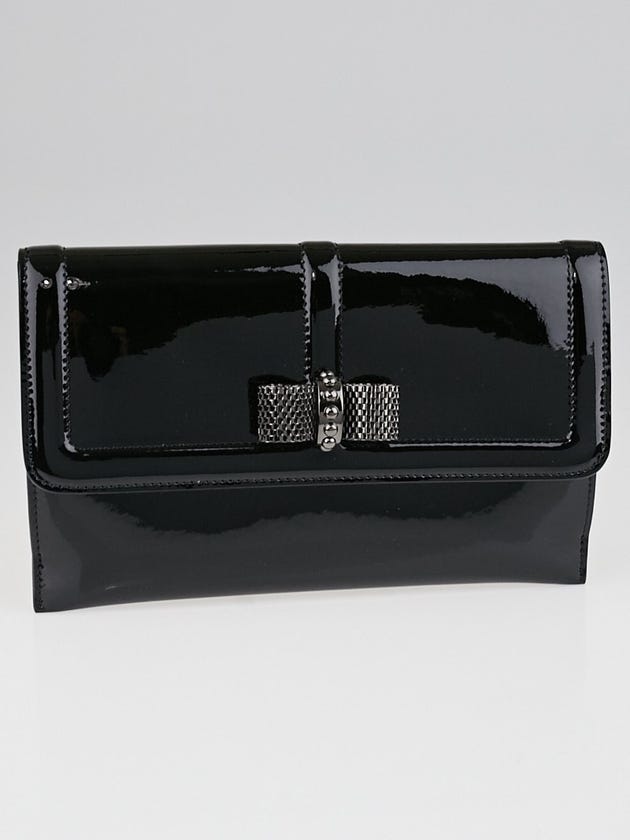 Christian Louboutin Black Patent Leather Sweet Charity Pochette Wallet