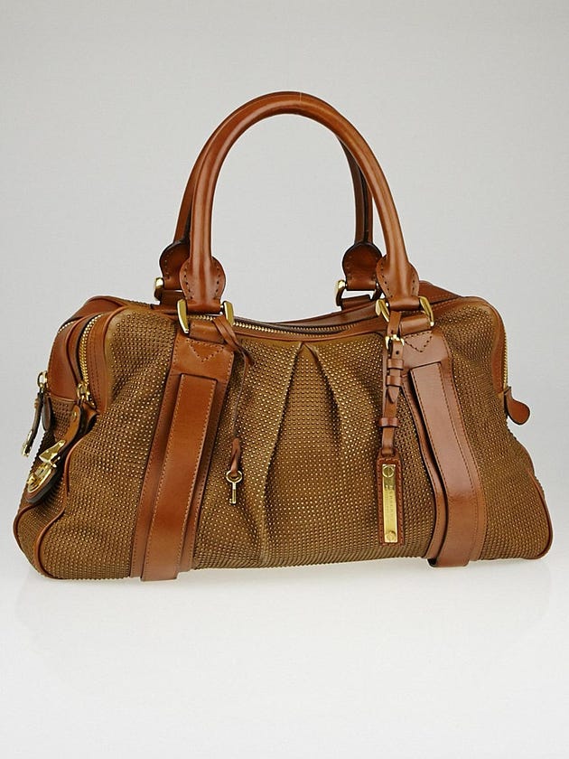 Burberry Prorsum Brown Leather Studded Knight Bag