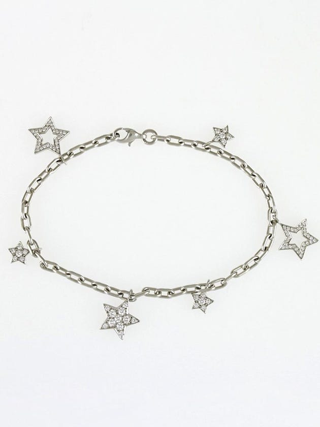 Tiffany & Co. Platinum and Diamond Star Charm Bracelet