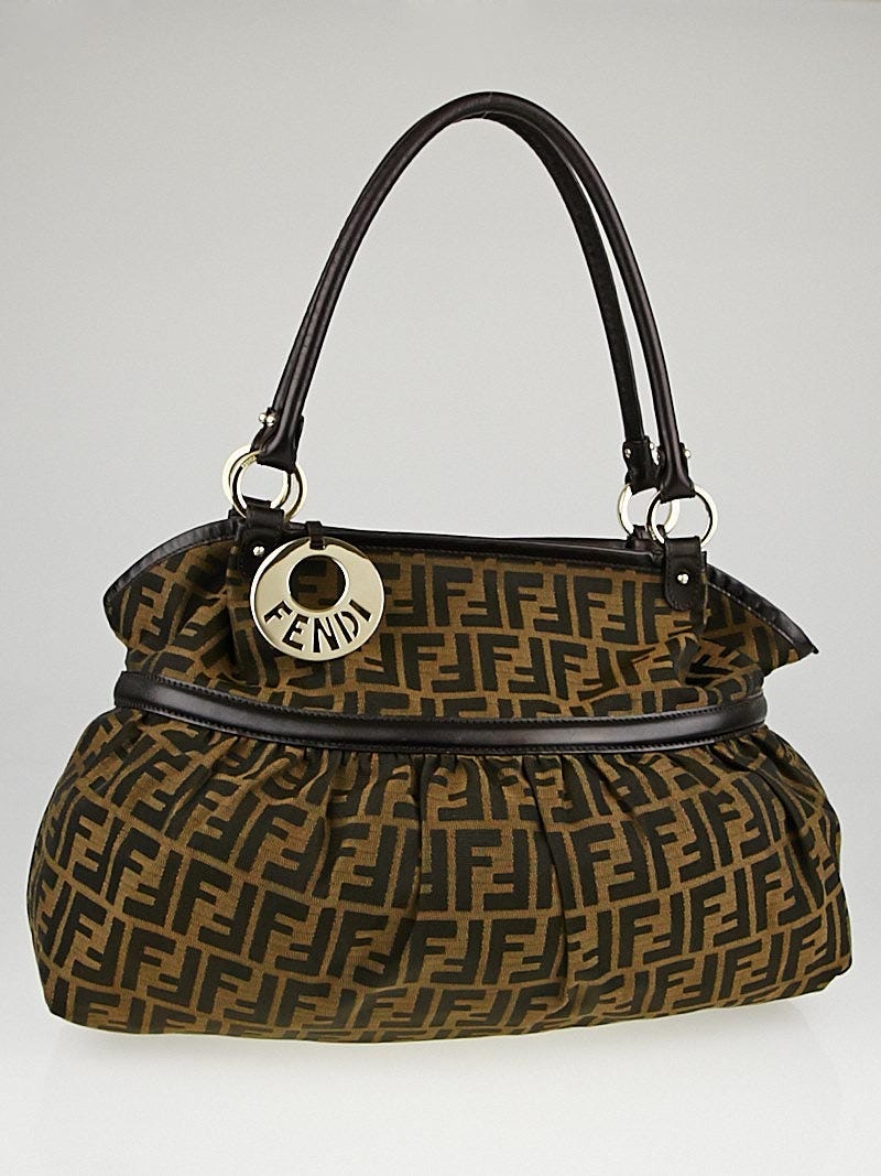Fendi Tobacco Zucca Canvas Large Chef Tote Bag 8BH186 Yoogi s