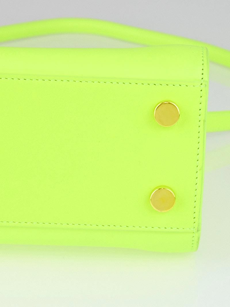 Neon yellow designer outlet bag