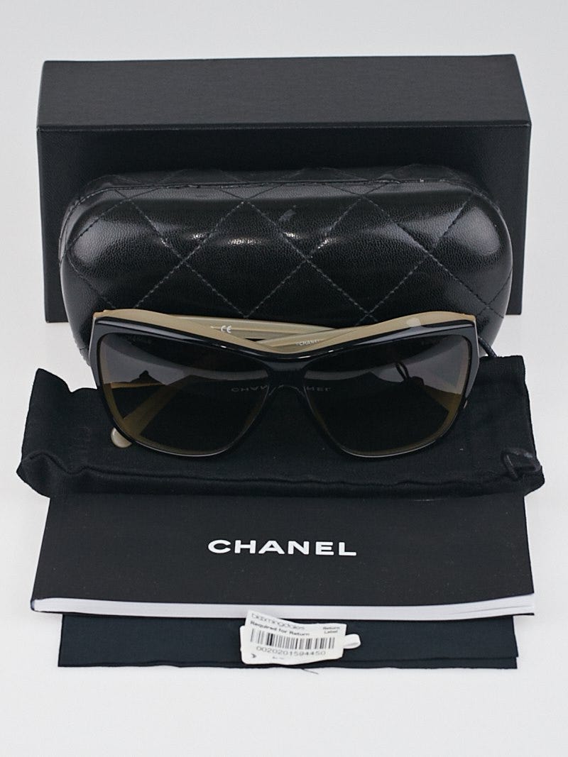 Chanel Black/Beige Frame CC Sunglasses-5153 | Yoogi display picture 3