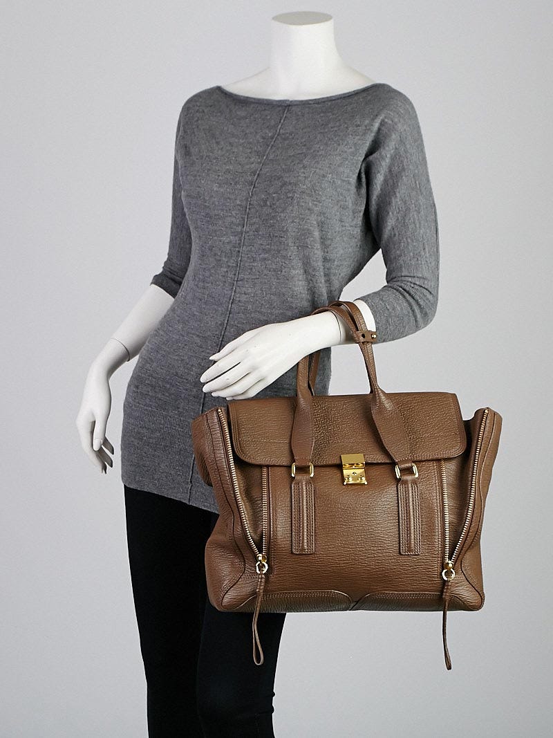 3.1 Phillip Lim Taupe Leather Large Pashli Satchel Bag Yoogi s Closet