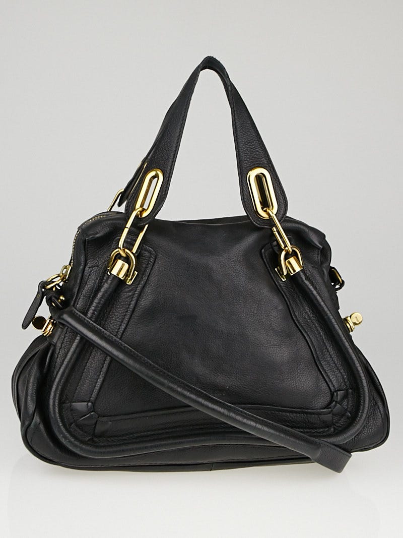 Chloe Black Calfskin Leather Medium Paraty Bag Yoogi s Closet