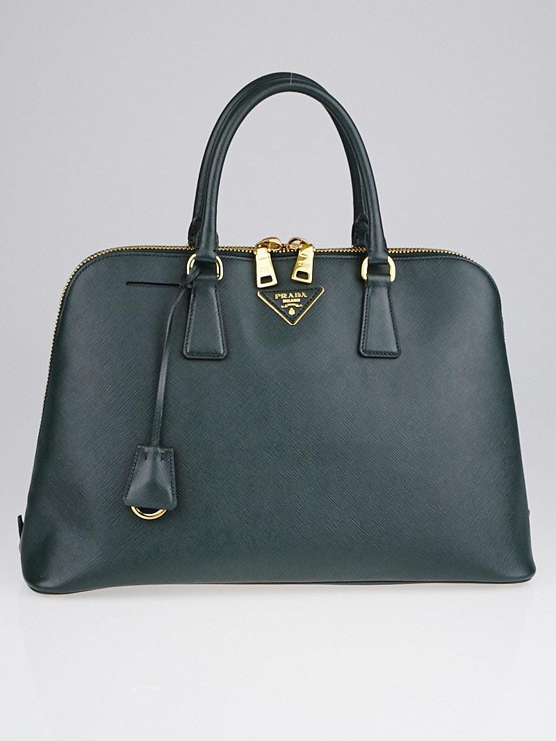 Prada Smeraldo Saffiano Lux Leather Top Handle Bag BL0812