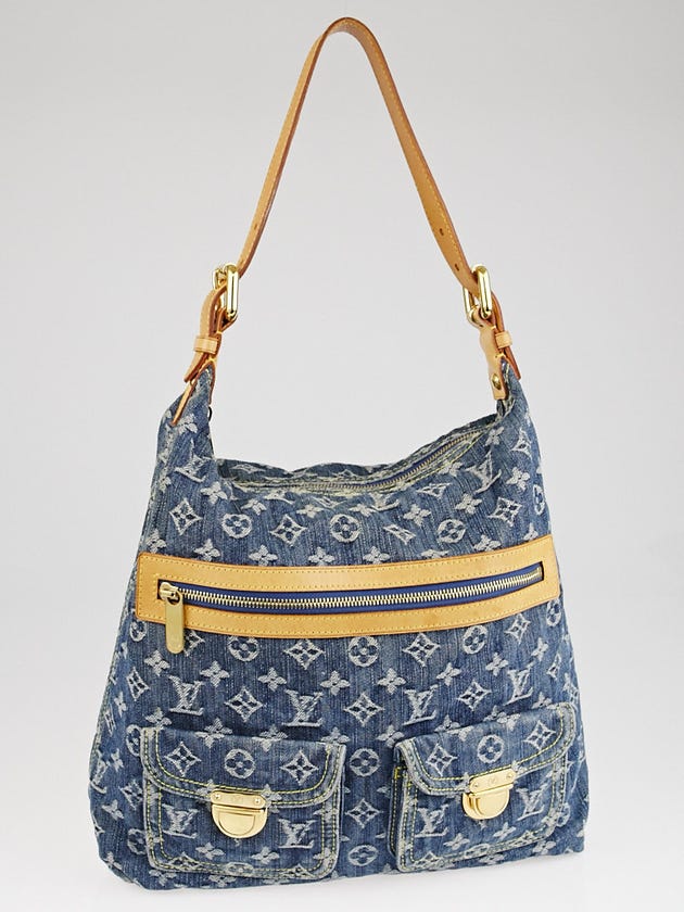 Louis Vuitton Blue Denim Monogram Denim Baggy GM Bag