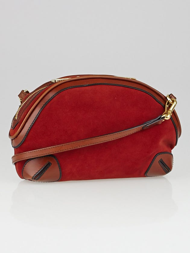 Burberry Red Suede Mini Blaze Crossbody Bag