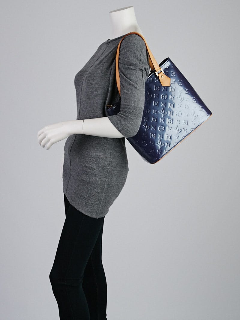 Louis Vuitton Indigo Monogram Vernis Houston Bag - Yoogi's Closet