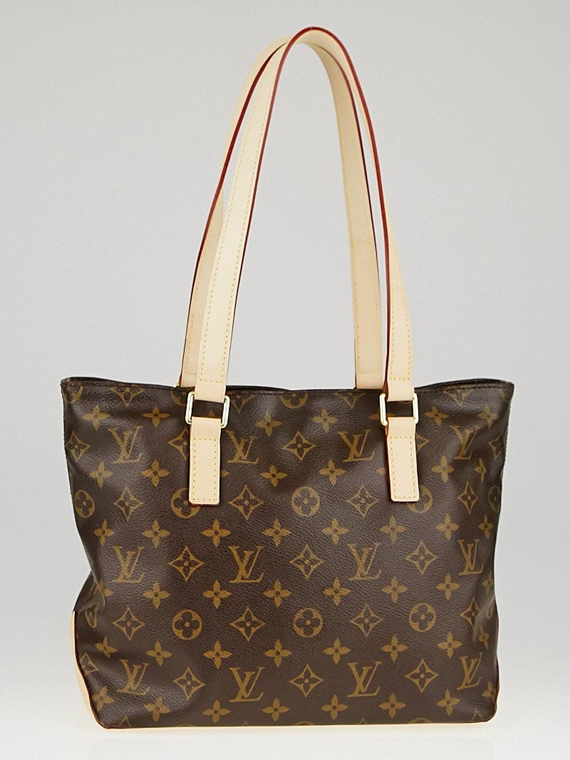 LOUIS VUITTON, a plastic and leather monogrammed bag, Cabas