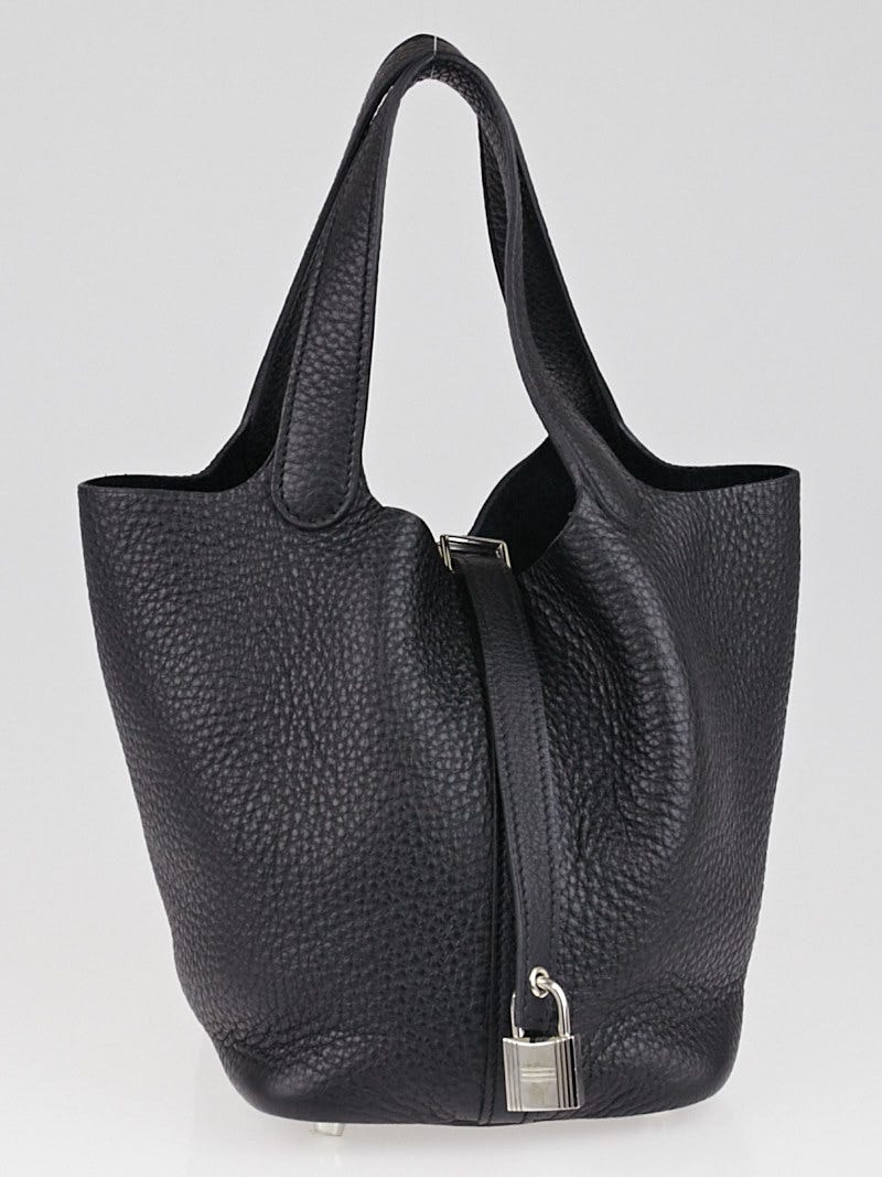 Hermes black 2025 bag with lock