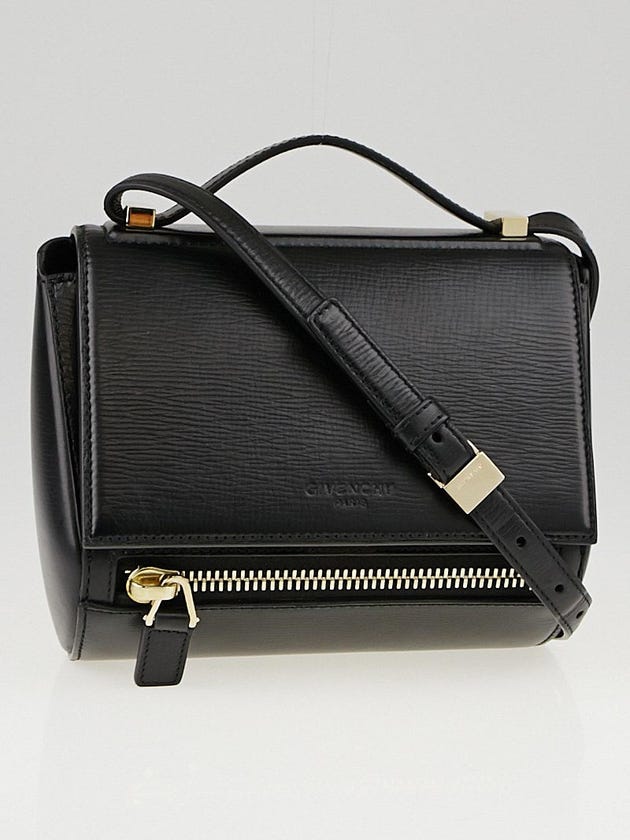 Givenchy Black Grained Leather Pandora Box Mini Crossbody Bag