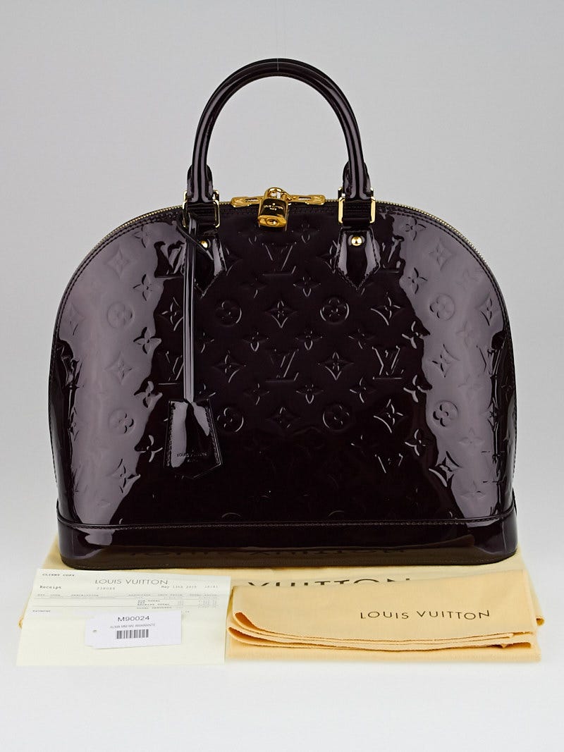 Louis Vuitton Amarante Monogram Vernis Alma MM Bag | Yoogi's Closet