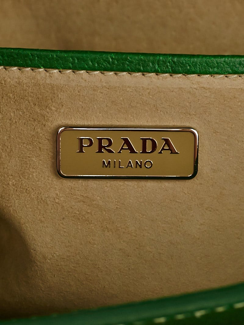 Prada Verde Cinghiale Leather Flap Messenger Bag BT0783