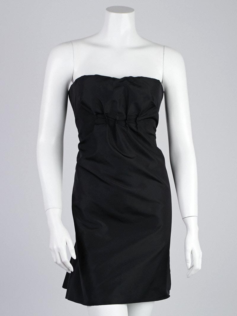 White strapless prada dress hot sale