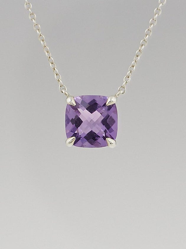 Tiffany & Co. Sterling Silver and Amethyst Sparklers Pendant Necklace