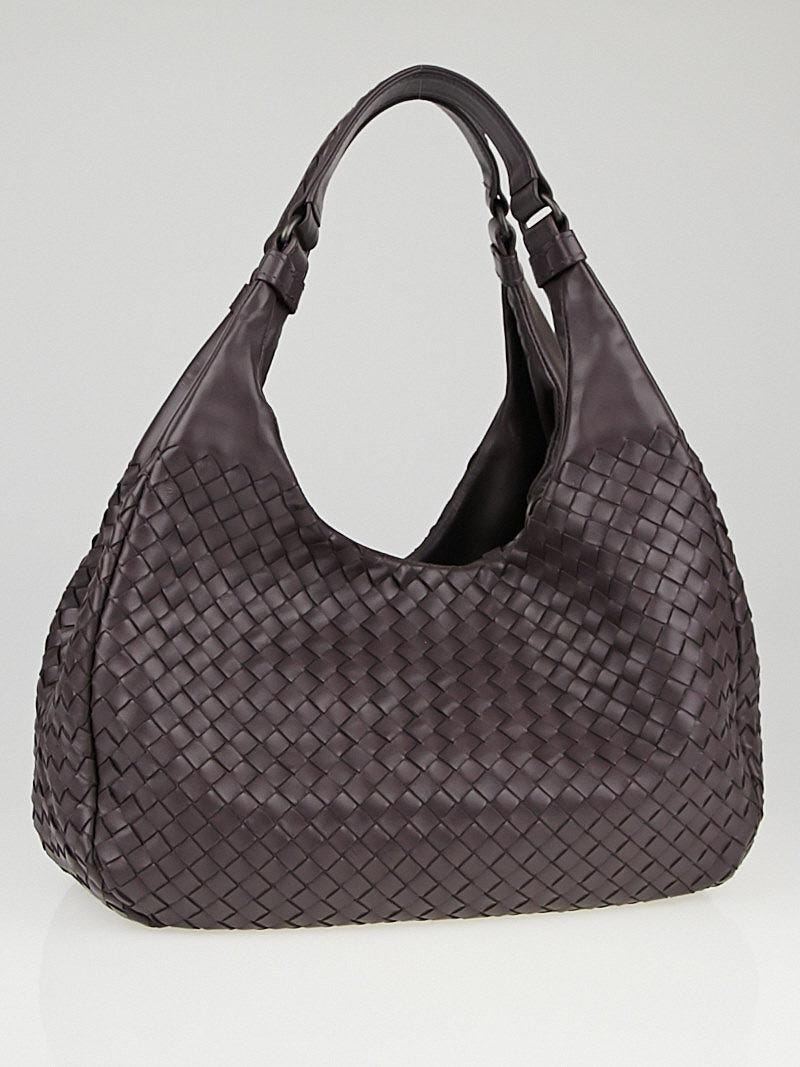 Bottega Veneta Quetsche Intrecciato Woven Nappa Leather Medium Campana Bag