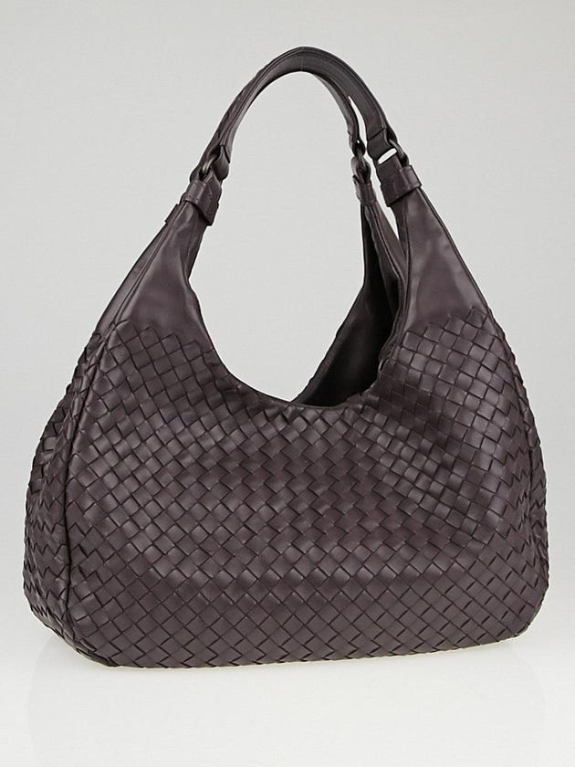 Bottega Veneta Quetsche Intrecciato Woven Nappa Leather Medium Campana Bag
