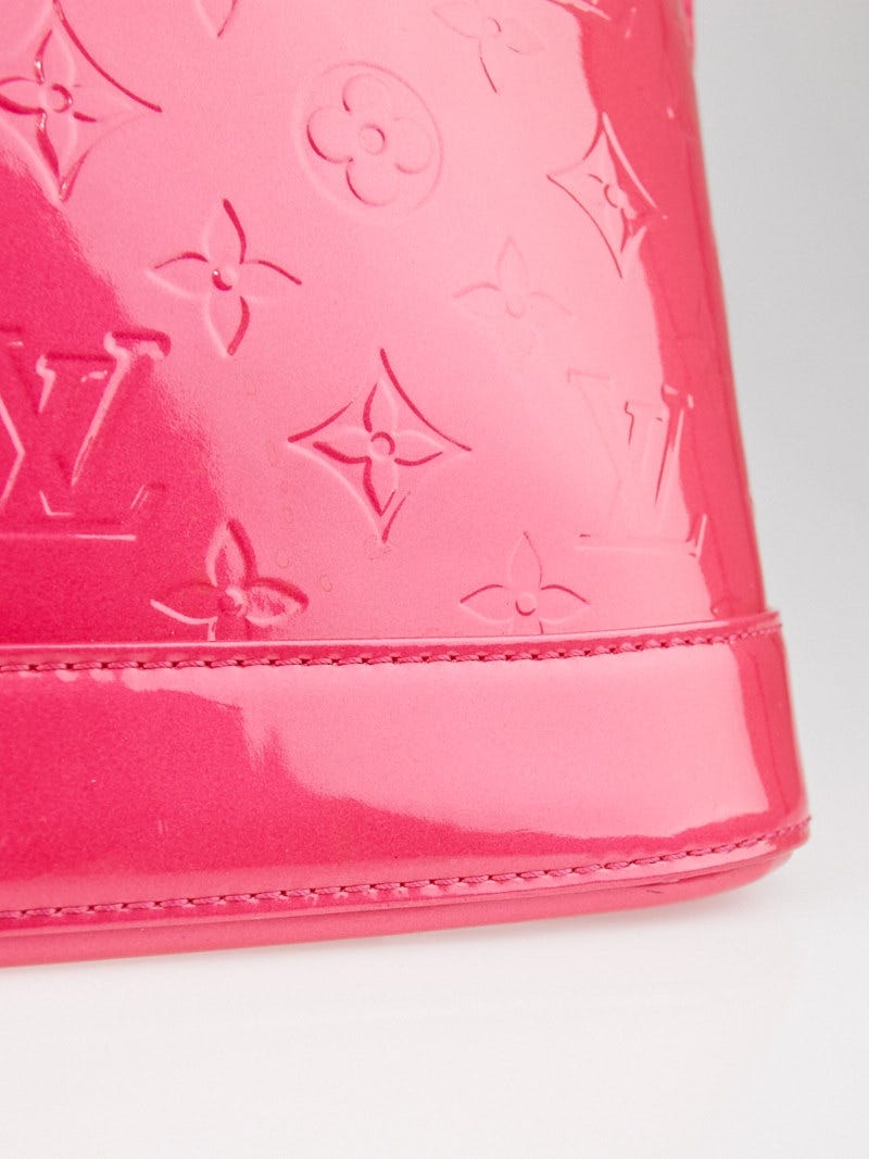 Louis Vuitton Alma Rose Pop Monogram Vernis Gm 3lt922 Pink Patent Leather  Satche