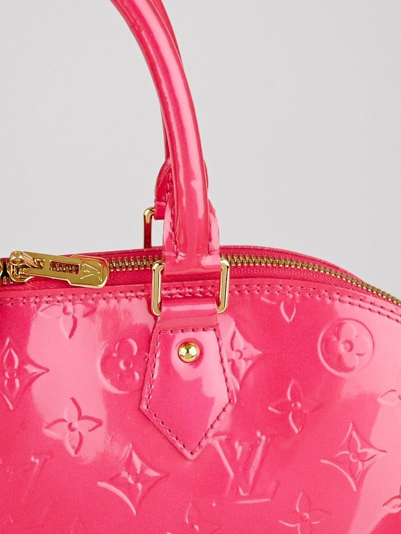 Louis Vuitton Alma Rose Pop Monogram Vernis Gm 3lt922 Pink Patent Leather  Satche For Sale at 1stDibs