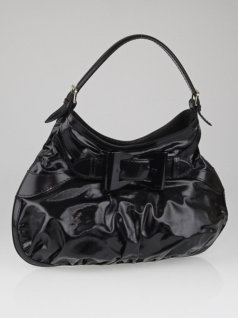 Gucci - Authenticated Hobo Handbag - Cloth Black Plain for Women, Good Condition