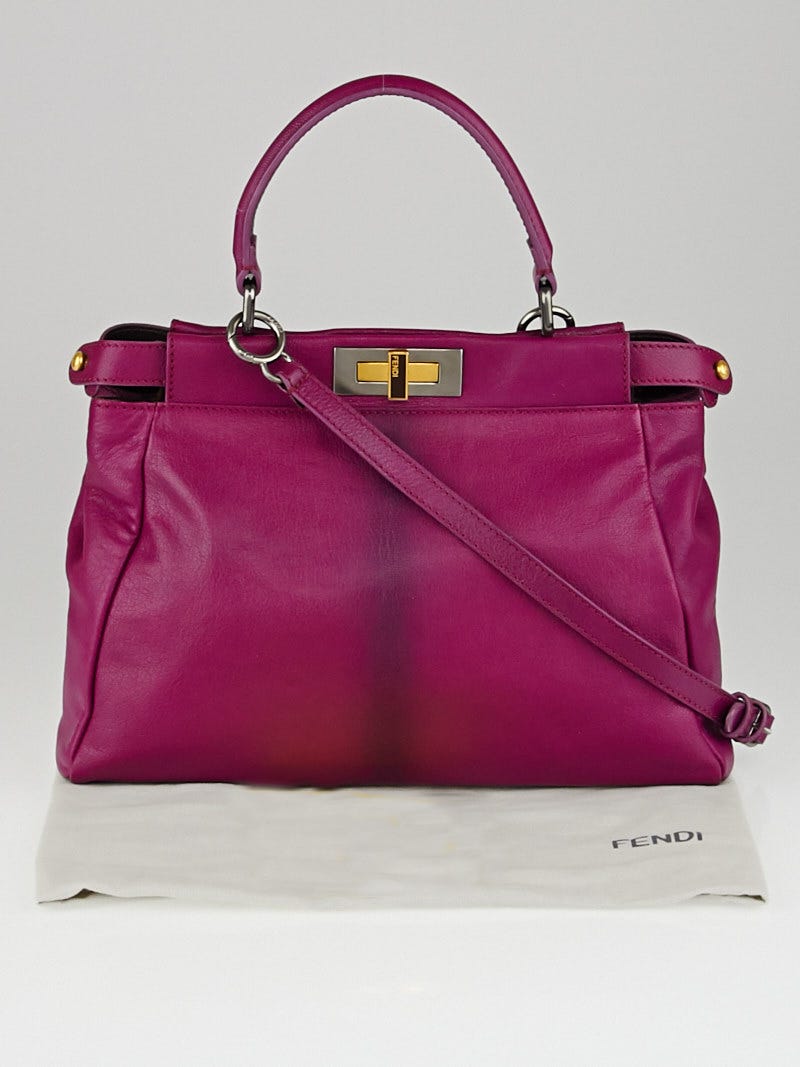 Peekaboo.8ページ Fendi Cyclamen Ombre Goatskin Leather Peekaboo Bag 8BN226