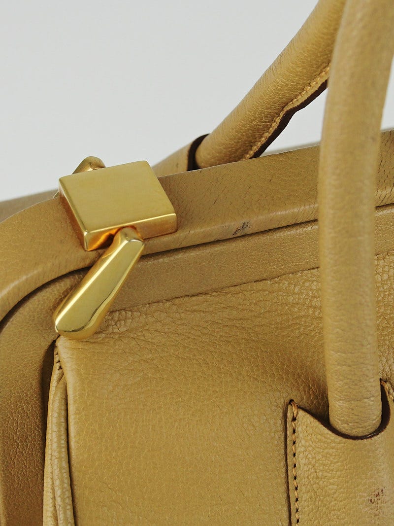 bugbrand DRM2 美品 Prada Miele Madras Leather Frame Doctor Satchel Bag B11246