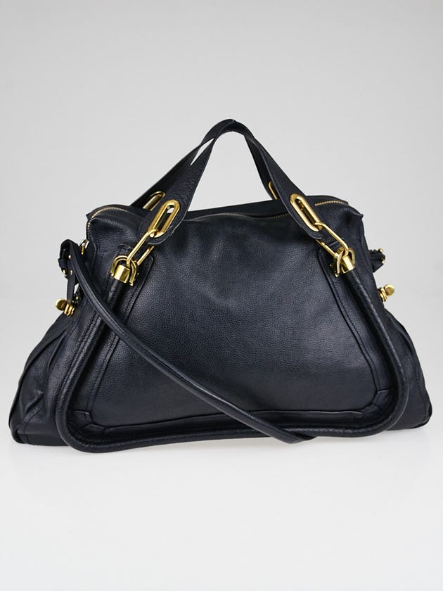 Chloe Black Calfskin Leather Large Paraty Bag