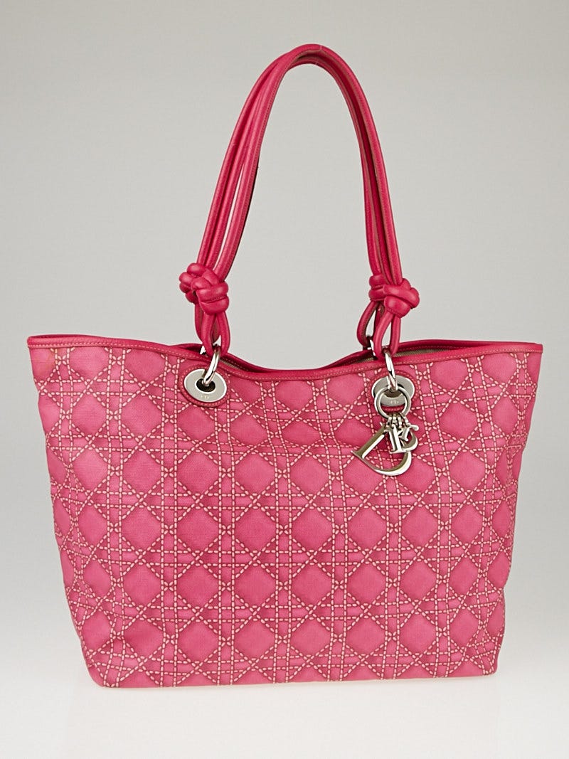 Dior - Authenticated Handbag - Cloth Pink for Women, Very Good Condition