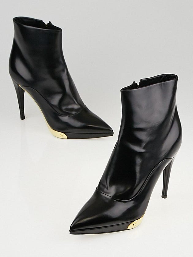 Louis Vuitton Black Leather Sensual Ankle Boots Size 7/37.5