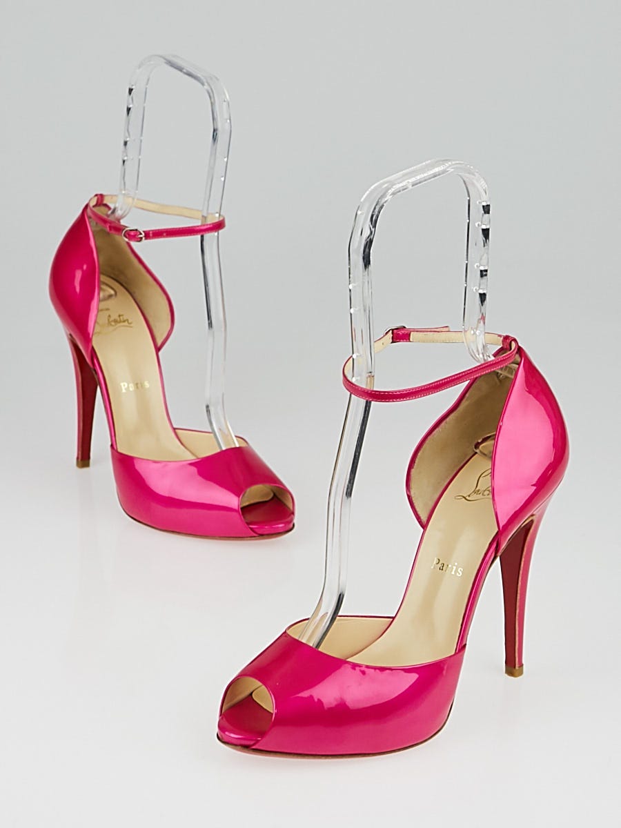 Christian Louboutin Hot Pink Patent Leather Claudia 120 Christian Louboutin Hot Pink Patent Leather Claudia 120