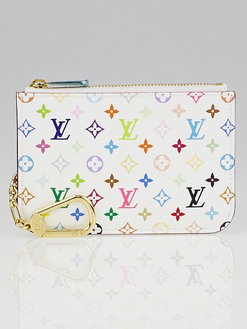 Louis Vuitton White Monogram Multicolore Pochette - Yoogi's Closet