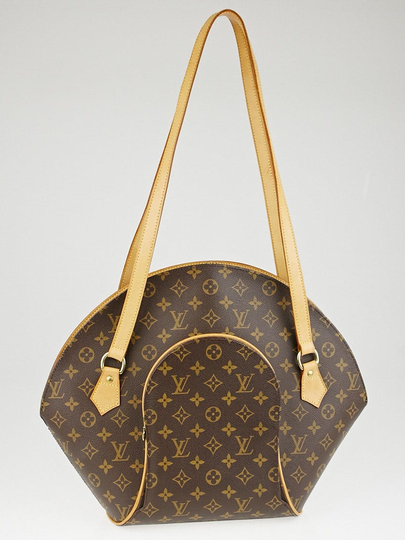 Louis Vuitton Elliptical Medium Brown Shoulder Purse Rare Leather Strap
