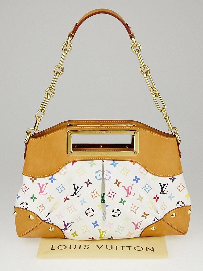 Louis Vuitton White Monogram Multicolore Judy GM Bag