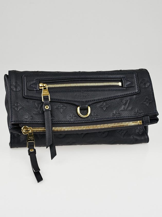 Louis Vuitton Black Monogram Empreinte Leather Petillante Clutch Bag