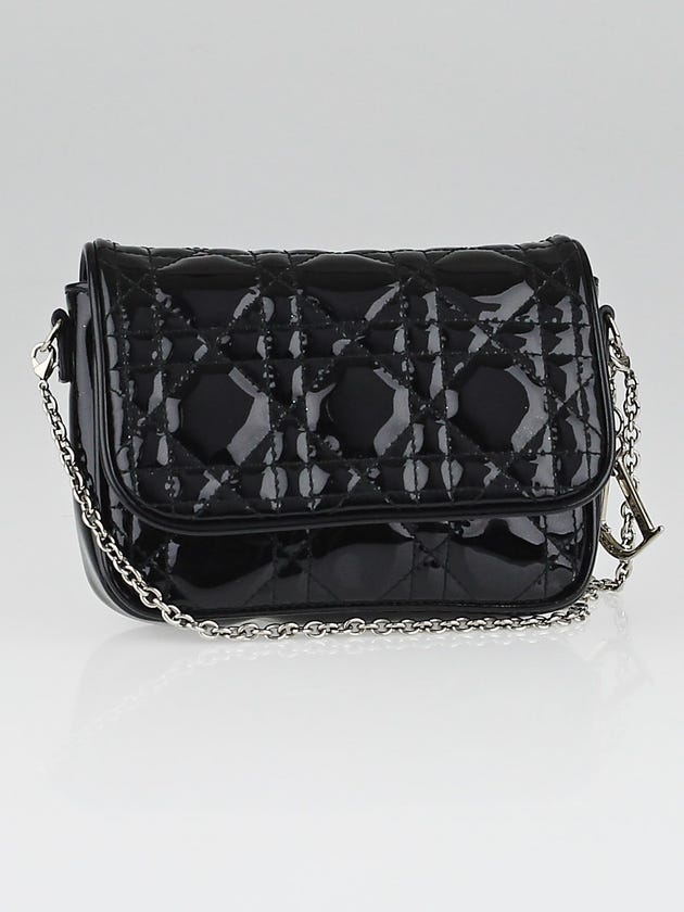 Christian Dior Black Cannage Quilted Lady Dior Mini Crossbody Bag