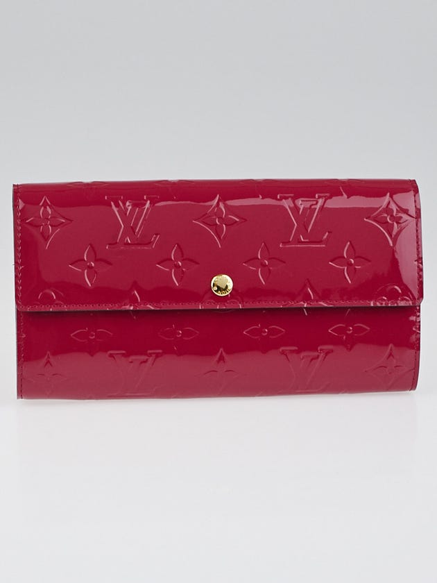 Louis Vuitton Rose Indian Monogram Vernis Sarah Wallet