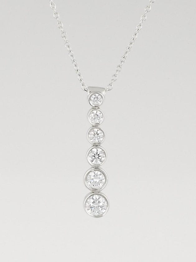 Tiffany & Co. Platinum and Diamond Graduated Jazz Drop Pendant