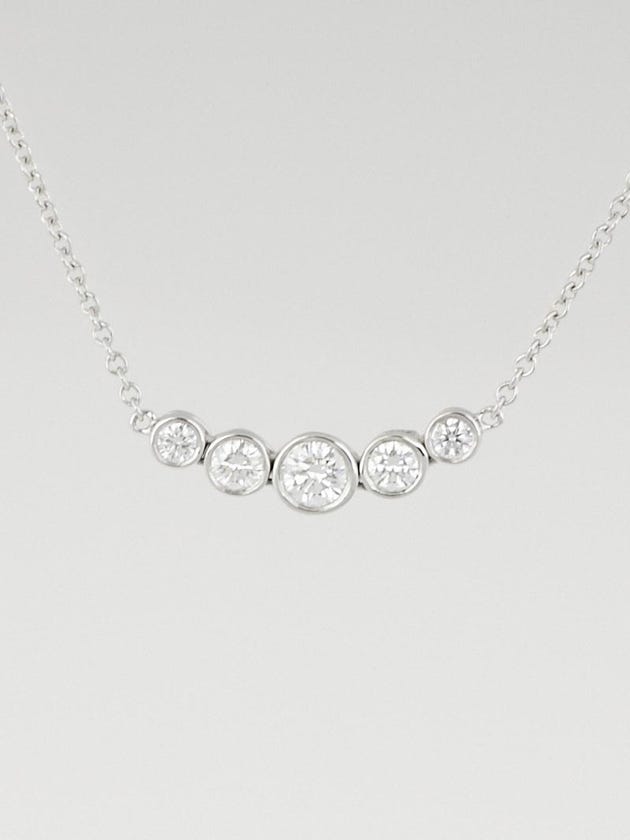 Tiffany & Co. Platinum and Diamond Graduated Jazz Pendant 